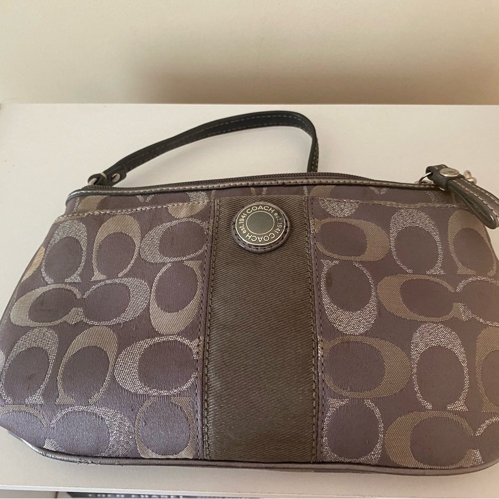 Coach Brown Signature Shoulder Bag